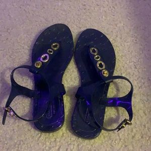 Navy Coach Sandals